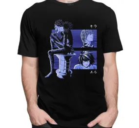 Ryuk, Light and L T-shirt Death Note (Colors Available)