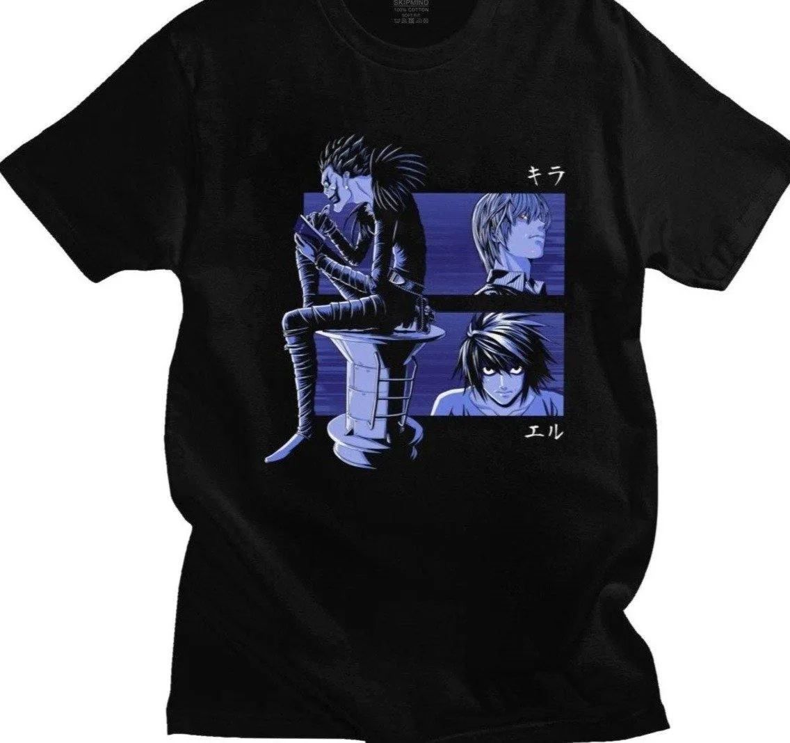 Ryuk, Light and L T-shirt Death Note (Colors Available)