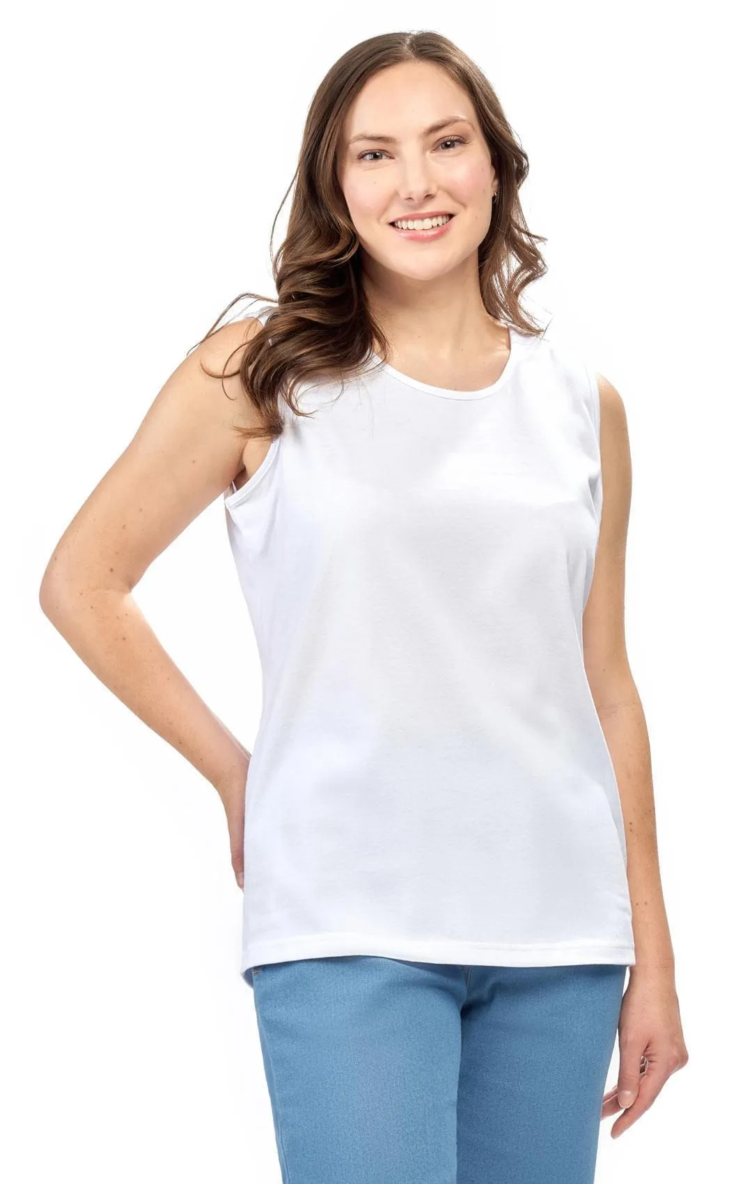 SLEEVELESS TANK– More Modest Than a Tank Yet Just as Cool and Comfortable