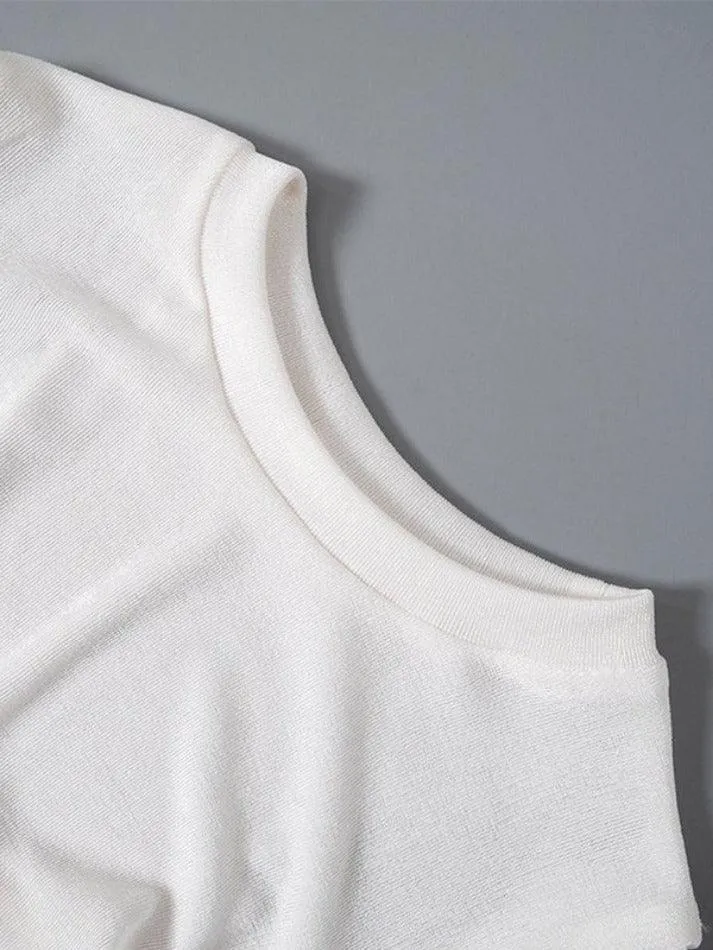 Solid Gathered Short Sleeve Tee