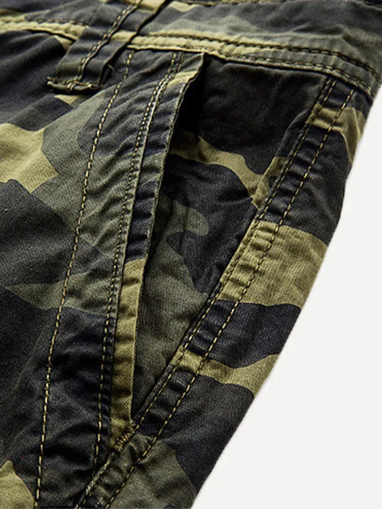 Stylish Cotton Camouflage Cargo Shorts