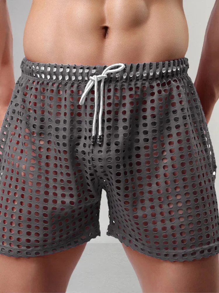 Stylish Cutout Drawstring Shorts