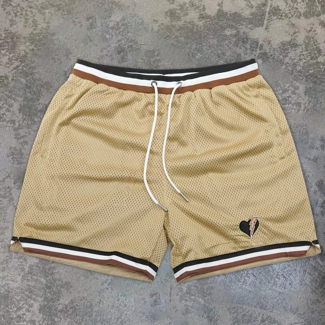 Stylish Loose Street Mesh Track Shorts