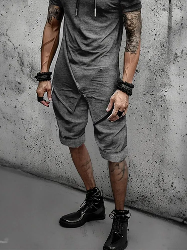 Stylish Street Hooded Shorts Set