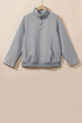 Textured Pullover Plus Size Sweatshirt