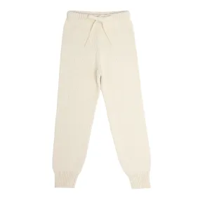 unisex cream knit pant