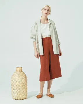 WELS midi linen wide leg pants (SS24)