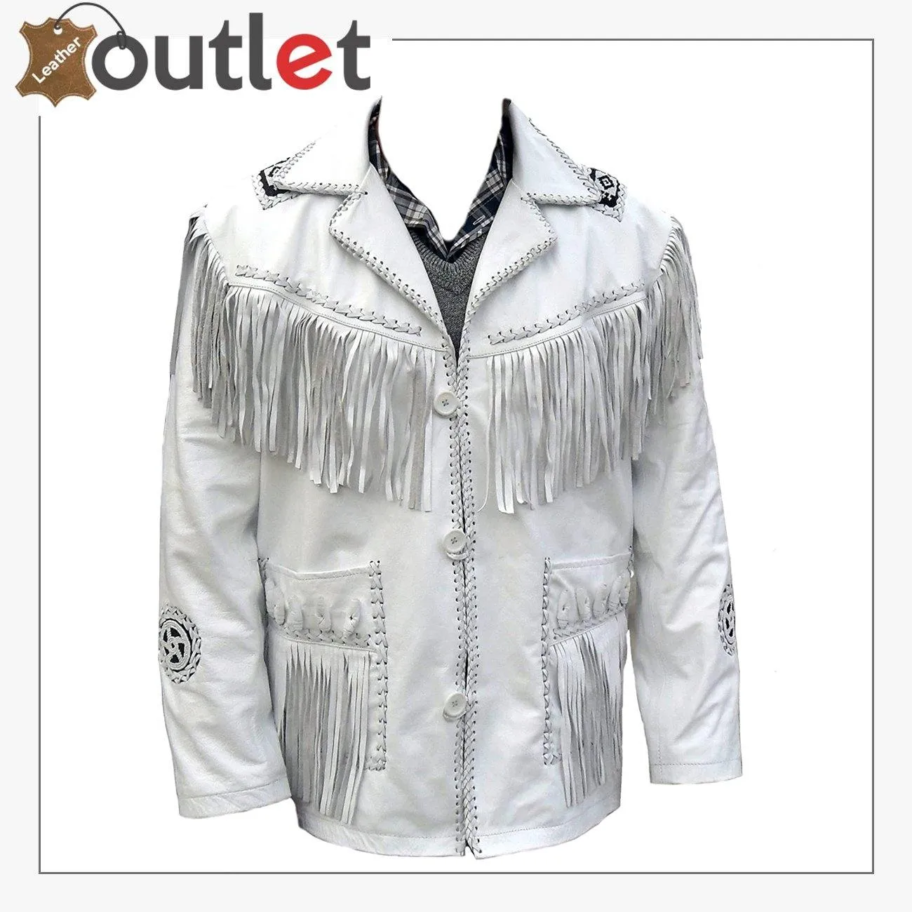 Western Cowboy Real Leather Jacket For Men