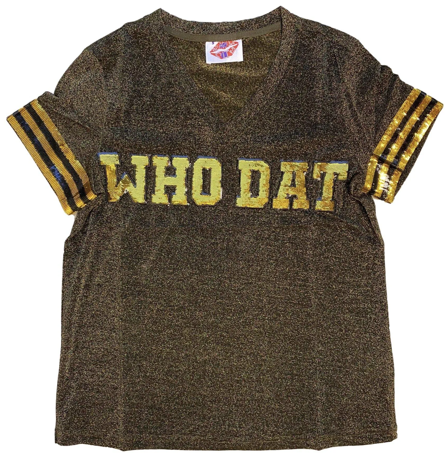 WHO DAT Glitter Tee