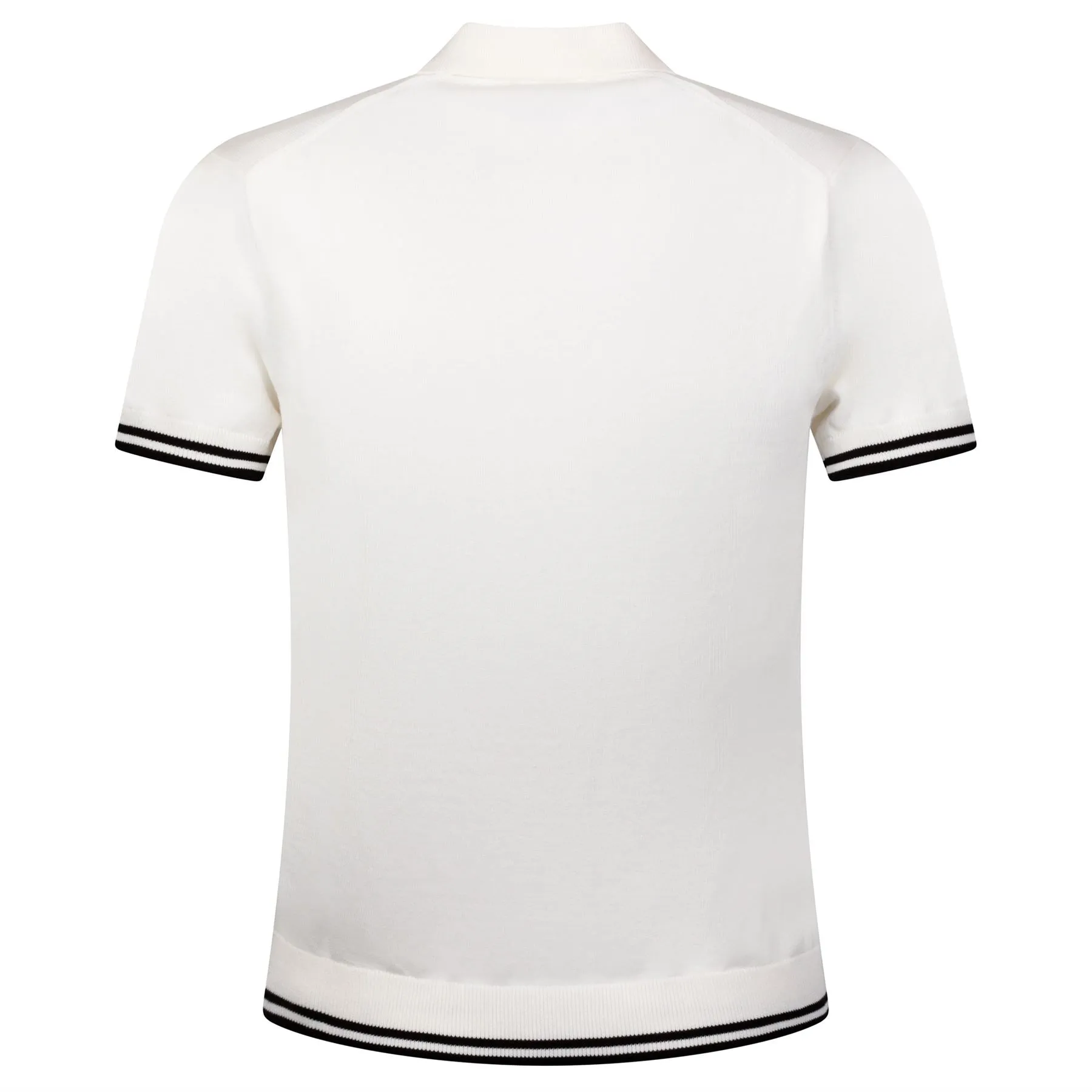 Womens Albatross Polo White/Black Stripe - AW24