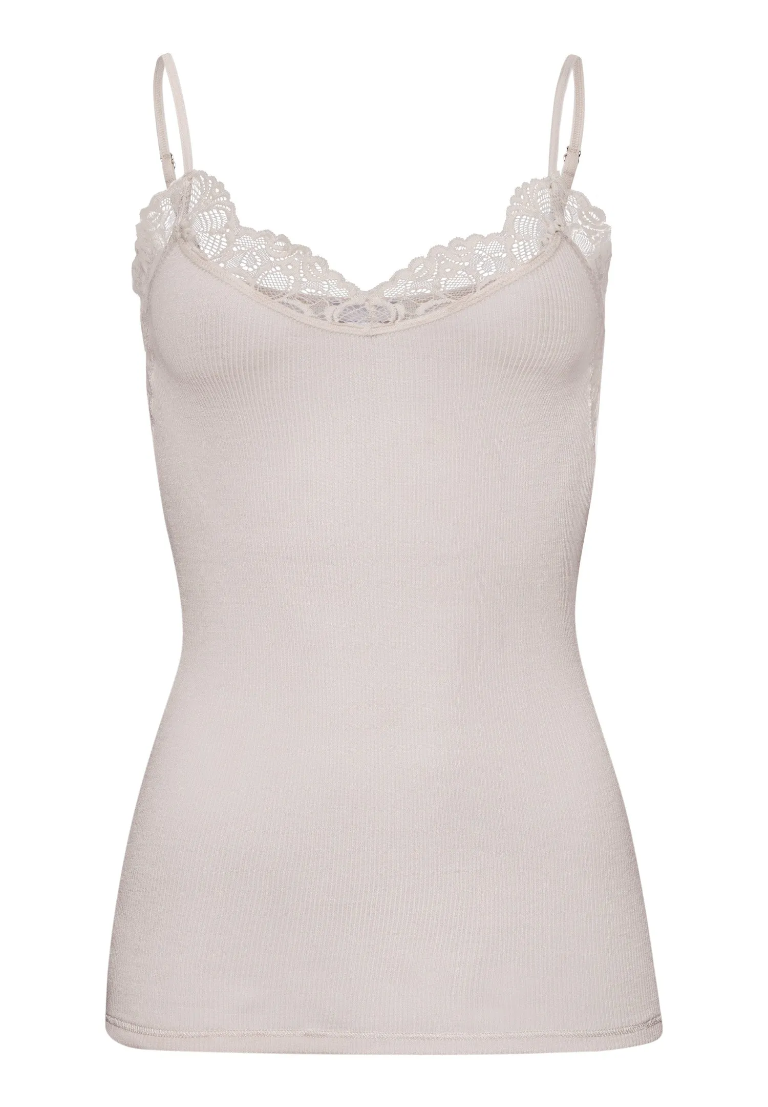 Woolen Lace Wool and Silk Camisole | Pumice 70911-2801